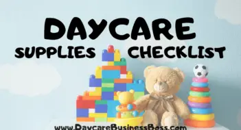 Daycare Supplies Checklist