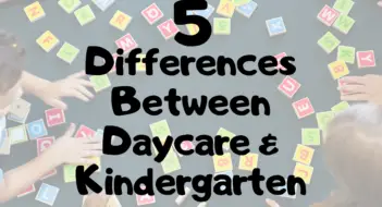 Five Differences Between Daycare and Kindergarten